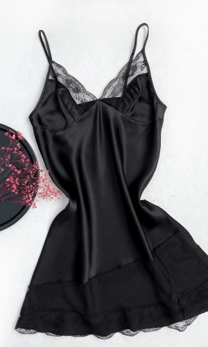 Slit Satin Nightgown