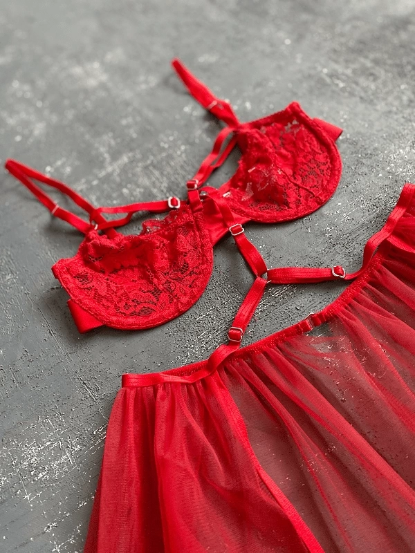 Lace Adjustable Elastic Garter Set