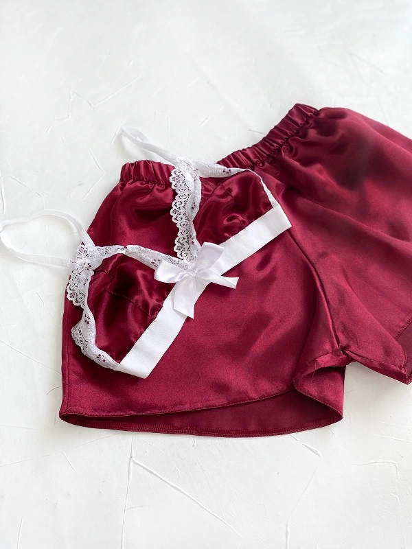 Bow Detailed Shorts Set