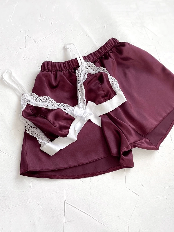 Bow Detailed Shorts Set