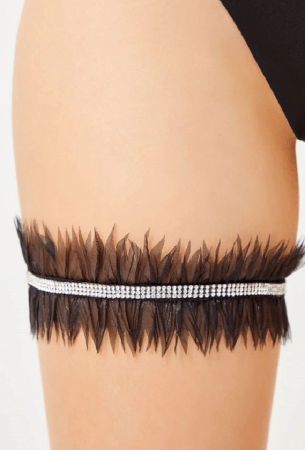 Black Stone Detailed Leg Accessory