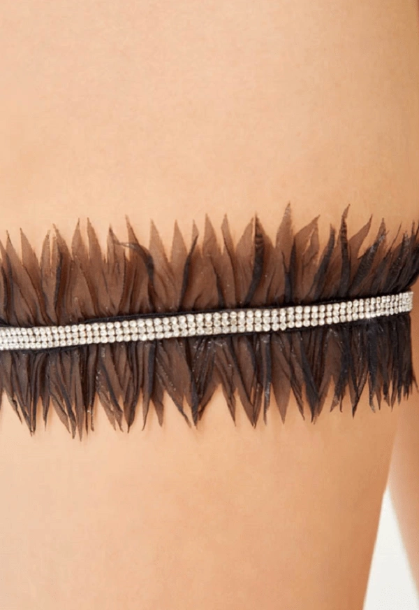 Black Stone Detailed Leg Accessory
