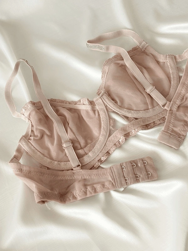 Vizon Kalp Detaylı Balenli Sütyen Takım