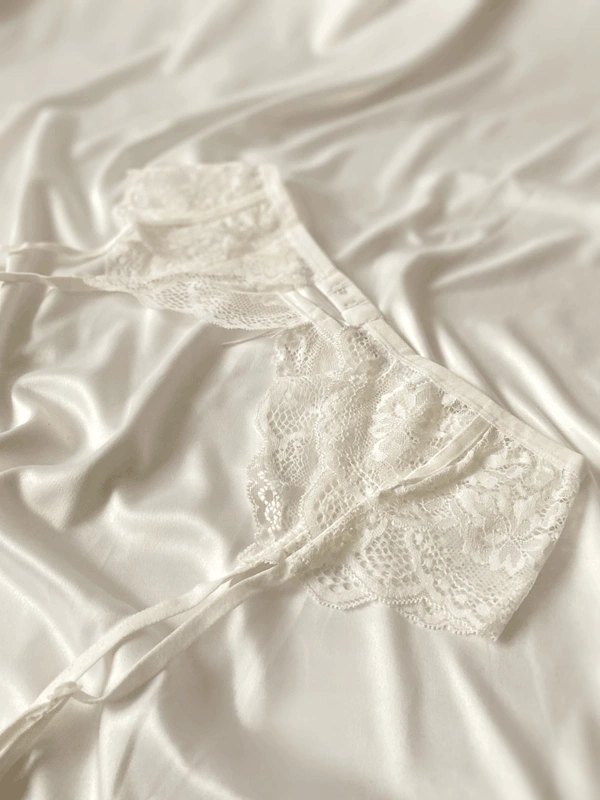 Ekru Dantel Detaylı Jartiyer Kemeri