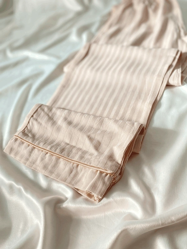 Nude Uzun Kol Biye Detaylı Pijama Takımı