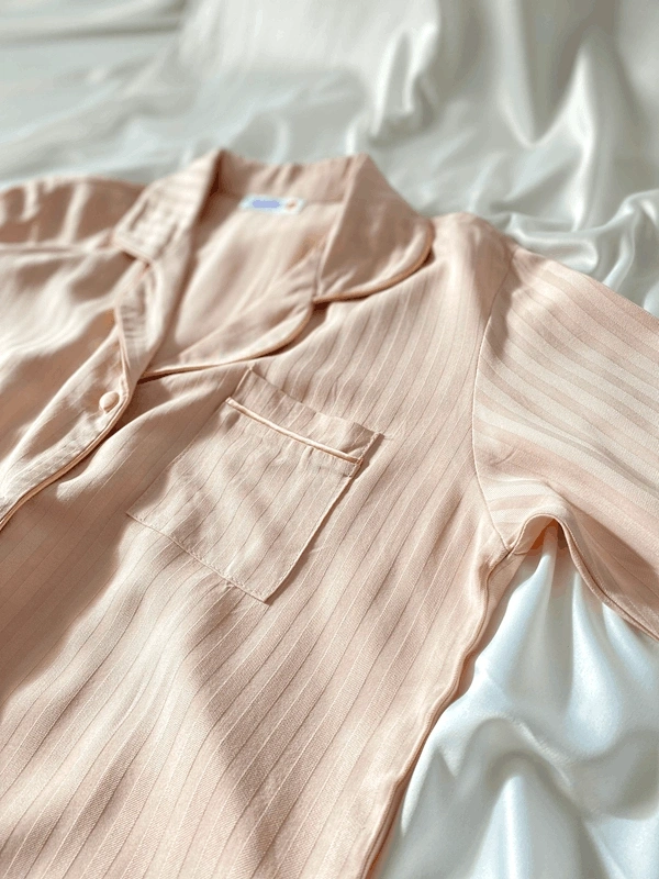 Nude Uzun Kol Biye Detaylı Pijama Takımı