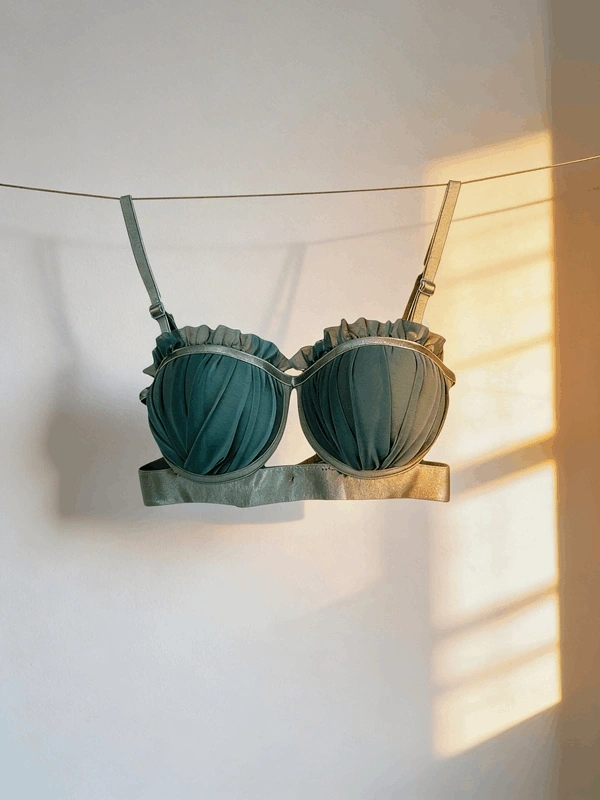 Çağla Yeşili İstiridye Destekli Sütyen Takım