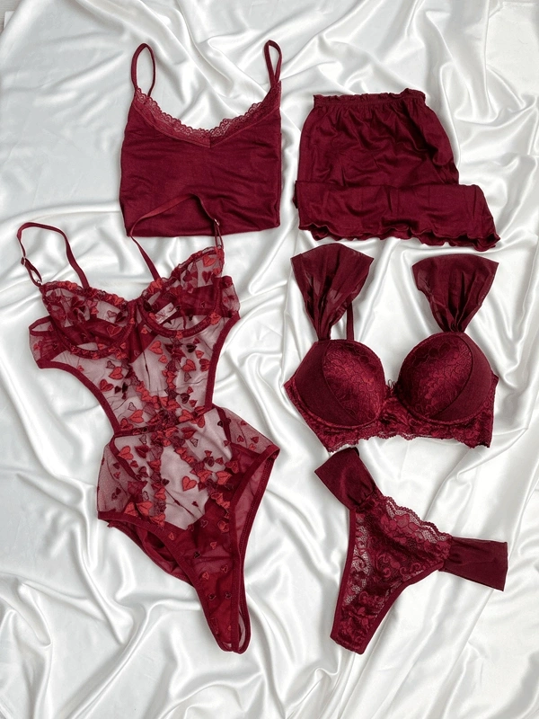 Bordo 5 Parça Dev Kombin