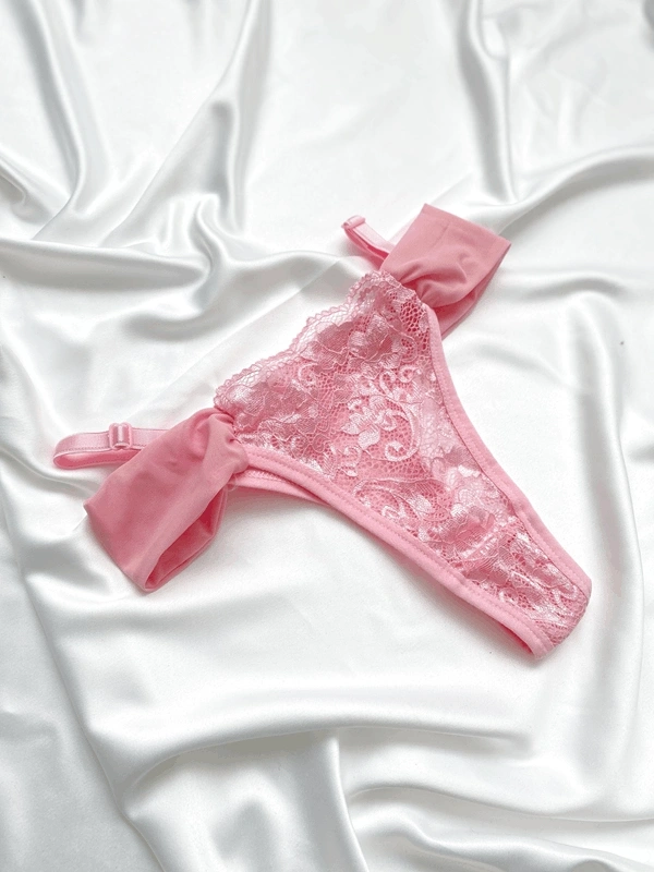 Pembe Kol Tül Detaylı Dantelli Destekli Sütyen Takım