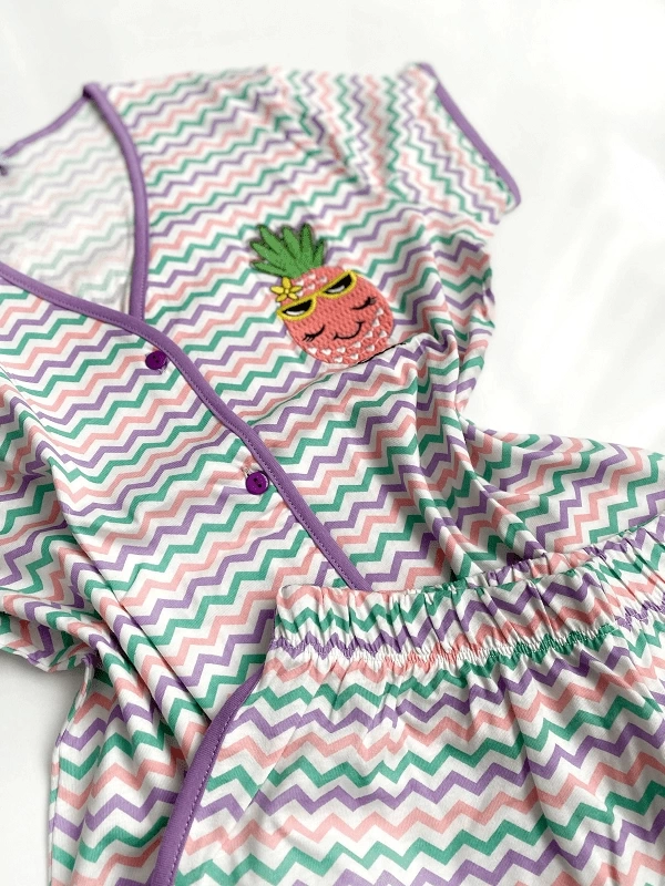 Pineapple Printed Shorts Set