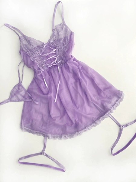 Bacak Aksesuarlı Babydoll