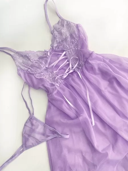Bacak Aksesuarlı Babydoll