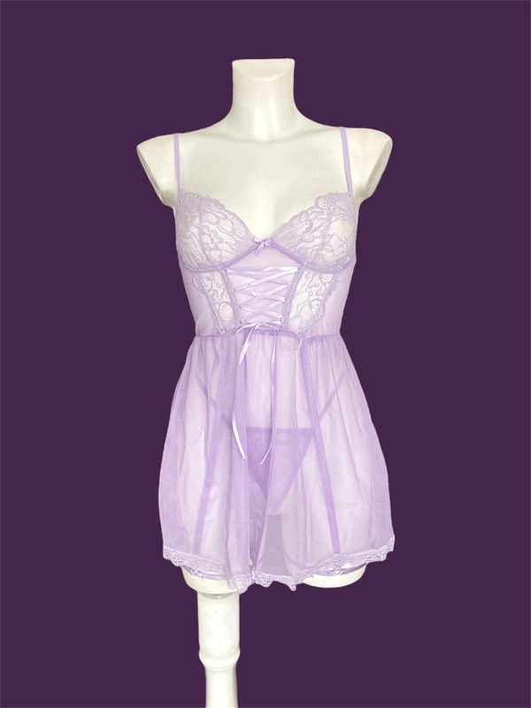Bacak Aksesuarlı Babydoll