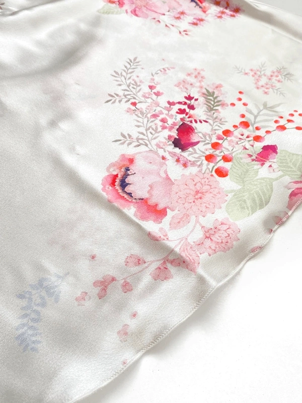 Çiçek Baskılı Yumuşak Saten Şortlu Takım