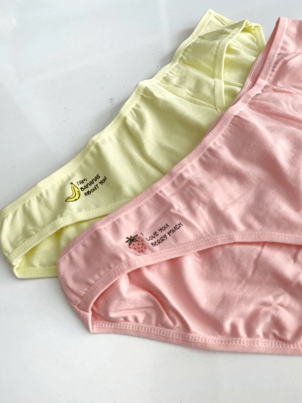 Çilek & Muz Desenli 2li Pamuklu Slip