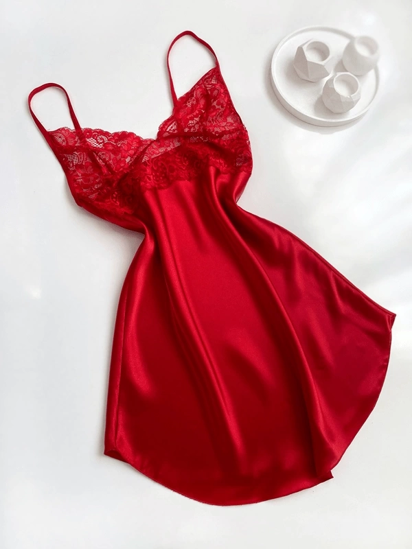 Lace Satin Nightgown
