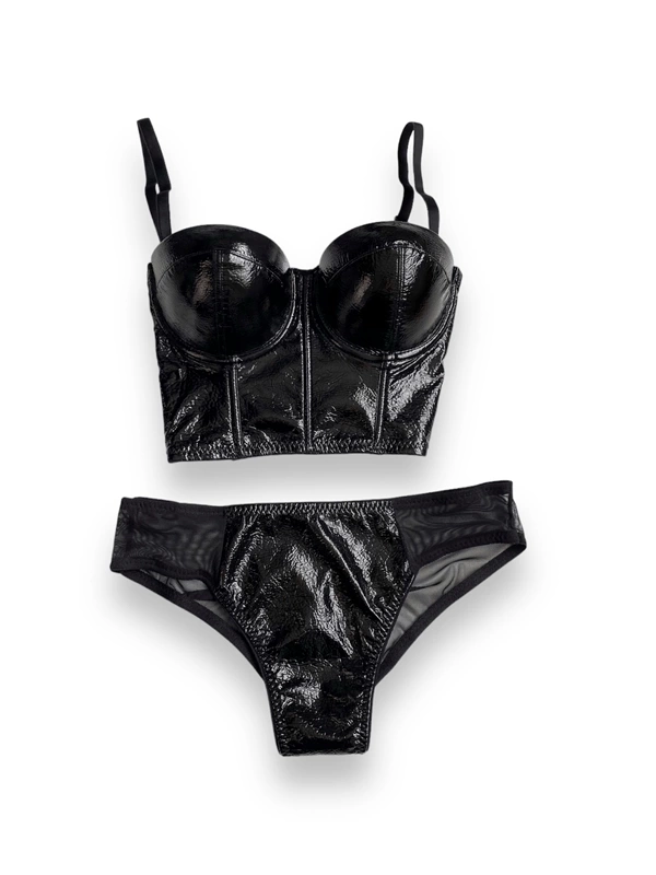 Leather Agnes Bustier Set