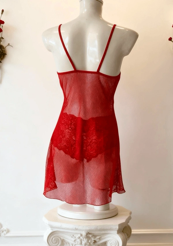 File ve Dantel Detaylı Gecelik-GC1781