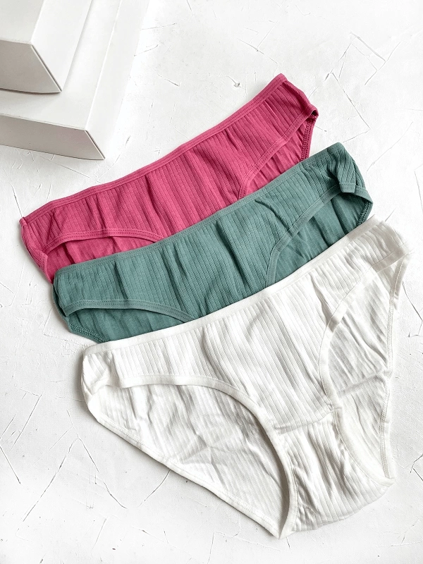 Ribbed 3 Piece Cotton Slip