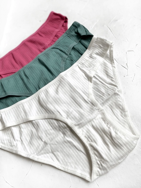Ribbed 3 Piece Cotton Slip
