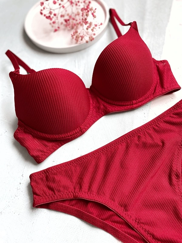 Ribbed Bra Set