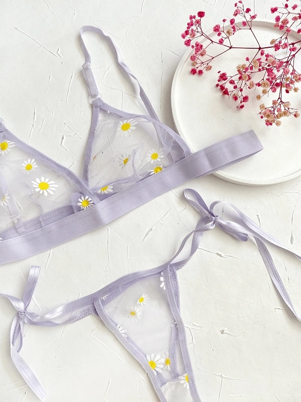 Daisy Printed Bra Set