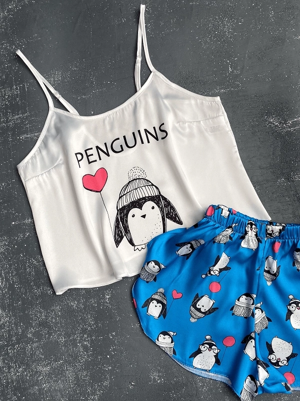 Penguin Shorts Set