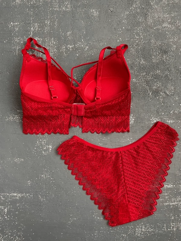 Push Up Rope Detailed Bralet Set