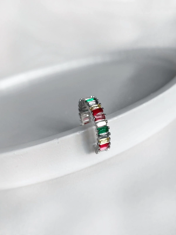 Colorful Stone Waterway Ring