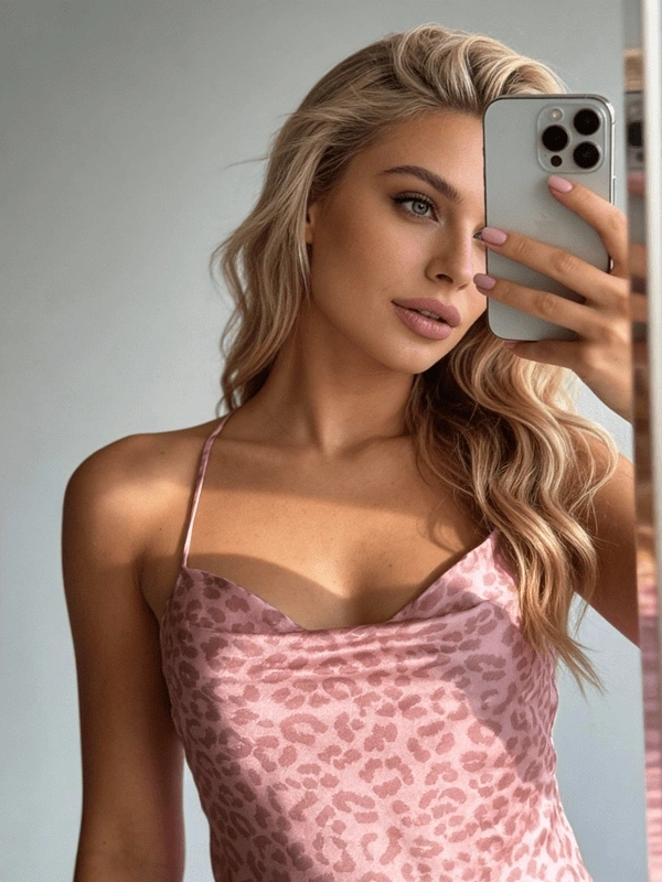 Sırt Dekolteli Saten Gecelik