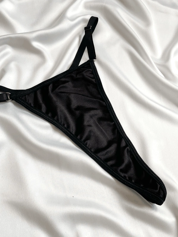 Siyah Derin Göğüs Dekolteli Dantel Premium Babydoll