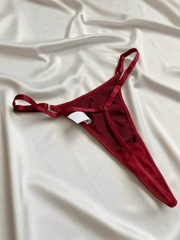 Vişne Derin Göğüs Dekolteli Dantel Private Babydoll