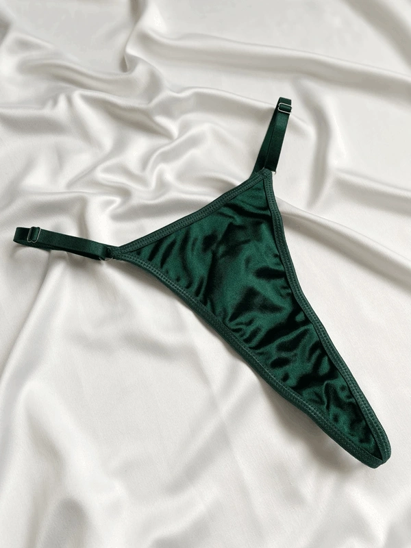 Yeşil Derin Göğüs Dekolteli Dantel Private Babydoll