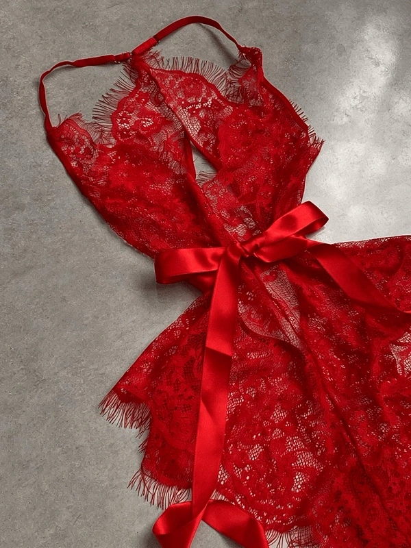 Yılbaşı Özel Dantel Detaylı Dekolteli Bodysuit❤️