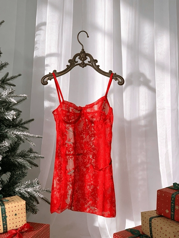 Yılbaşı Özel Taş Detaylı Dekolteli Babydoll❤️