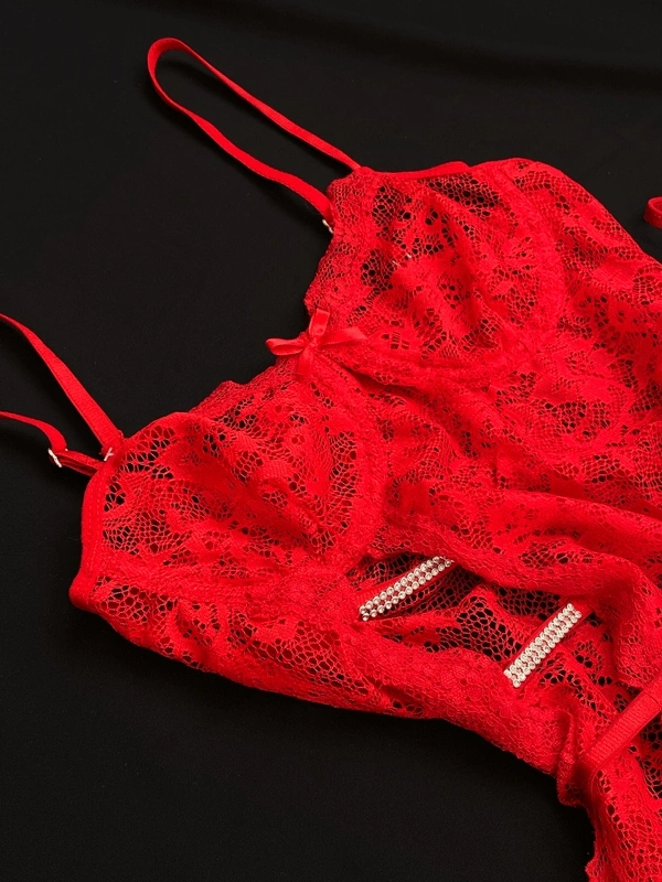 Yılbaşı Özel Taş Detaylı Dekolteli Babydoll❤️