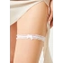 White Bow Detailed Tulle Leg Accessory