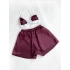 Bow Detailed Shorts Set