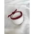 Bordo Makrome Örgü Bileklik