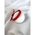 Kırmızı Makrome Örgü Bileklik