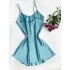 Aqua Satin Nightgown