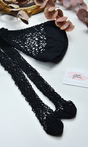 Siyah Fileli Külotlu Çorap