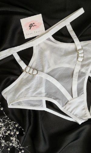 Ring Detailed Transparent Panties