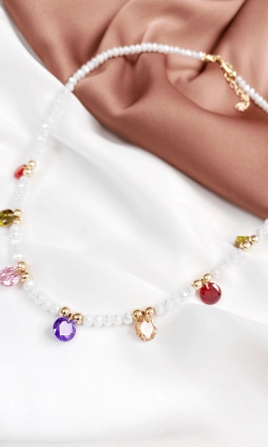 Colorful Stone Bead Necklace