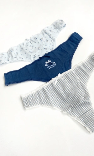 3 Pack Cotton Thong