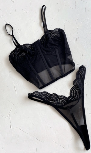 Lace Bustier Set