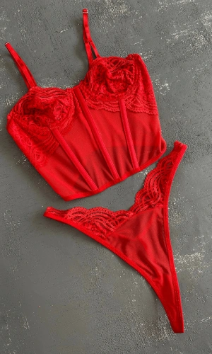 Lace Bustier Set