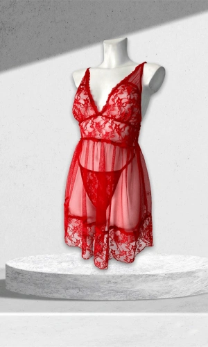 Frill Detailed Tulle Nightgown