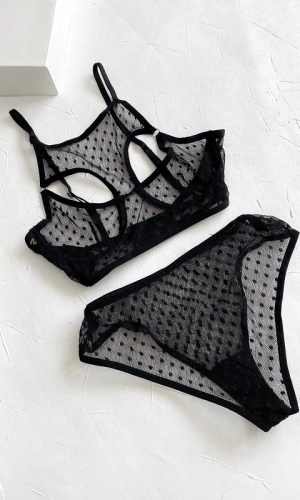 Polka Dot Tulle Bustier Set