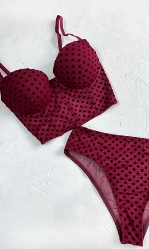 Polka Dot Bustier Set